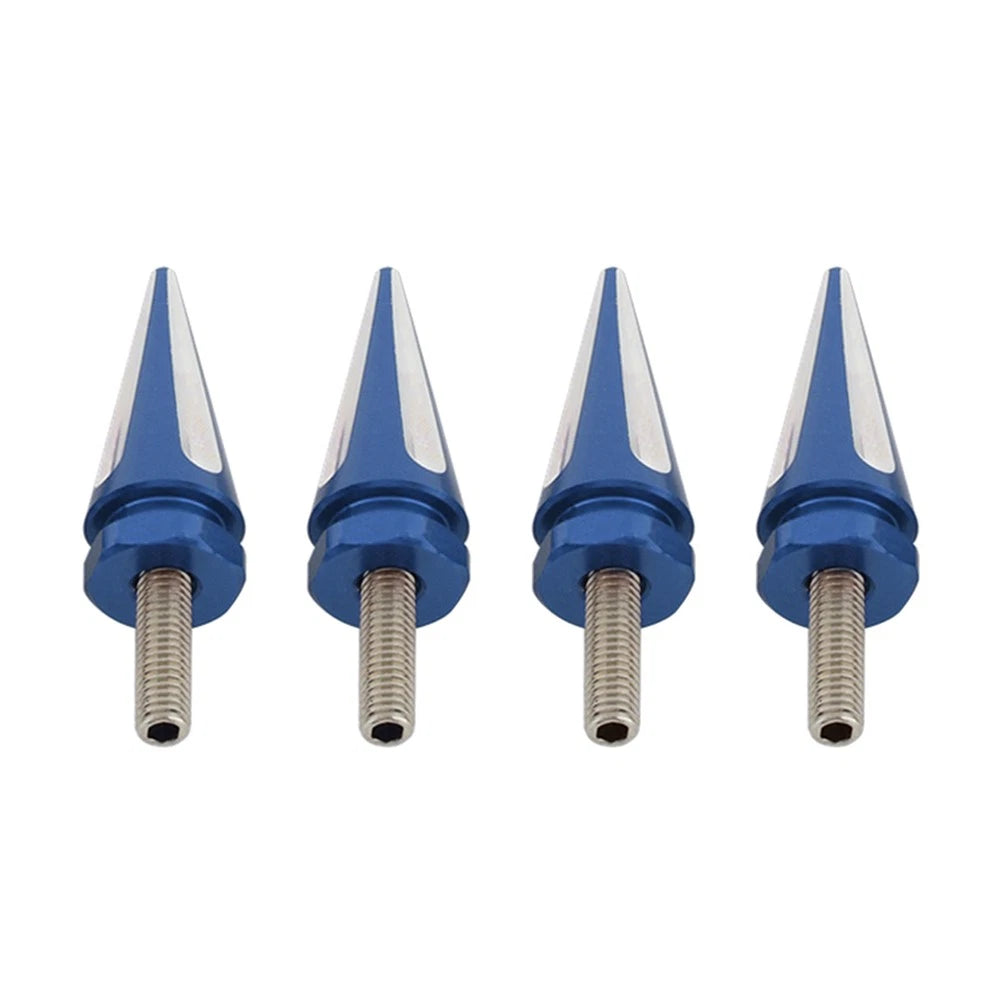 4 x Windscreen Screw Bolts Blue Spike for Harley Touring Road Glide (1998-2025)