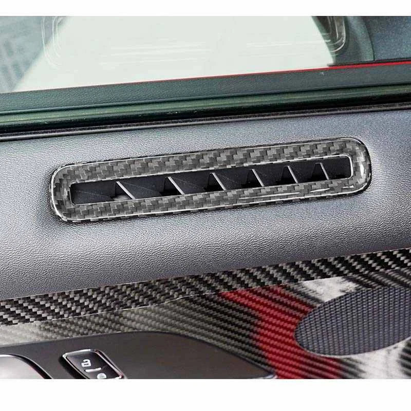 Dry Carbon Fiber Door L&R Air Outlet Vent Frame Trim for Ford Mustang 2024