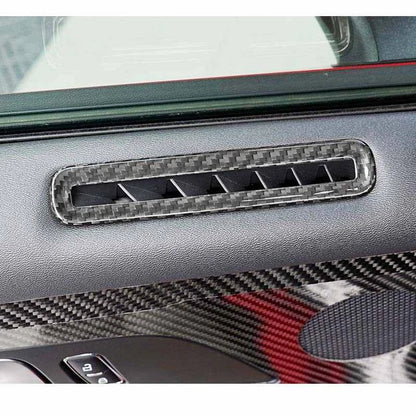 Dry Carbon Fiber Door L&R Air Outlet Vent Frame Trim for Ford Mustang 2024