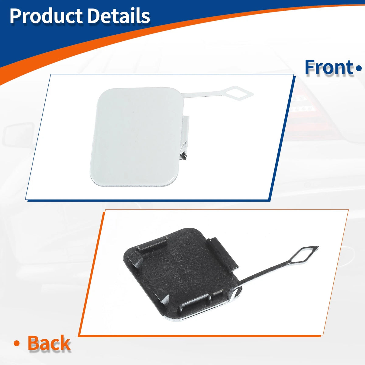 Rear Tow Hook Cover for BMW 525i 528i 530i 540i White