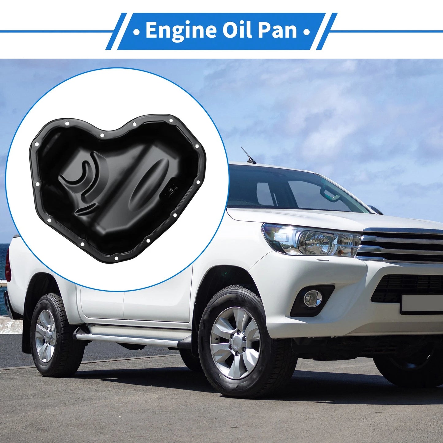 Engine Oil Pan for Toyota RAV4 (2009-2017) Steel Black