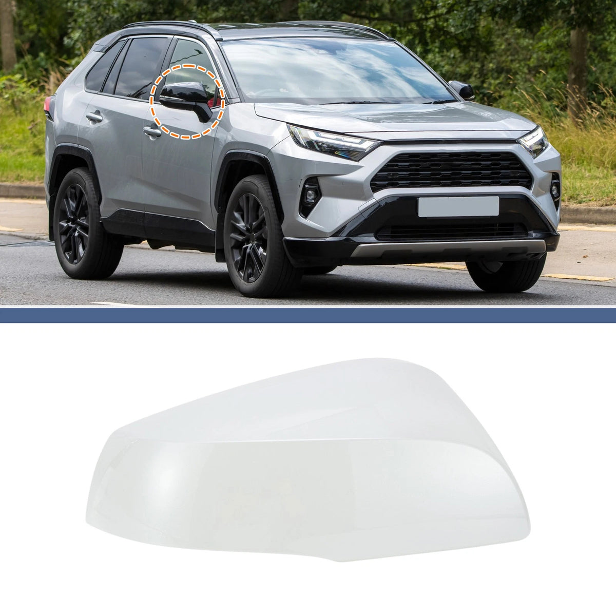 Driver Side Mirror Cover Cap for Toyota RAV4 XLE (2019-2023)