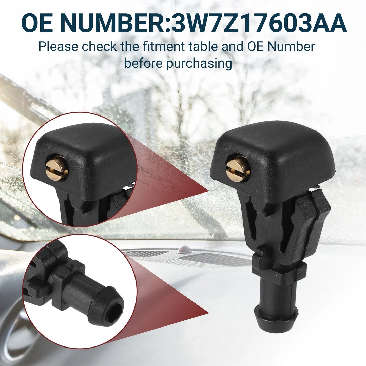 Windshield Washer Nozzle Set for Ford Econoline
