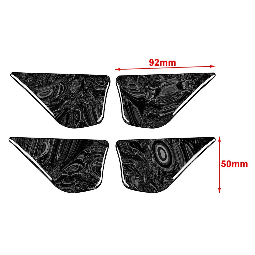 4 Pcs Fire Red Door Handle Bowl Cover Trim for Mercedes E-Class W213 (11-18)