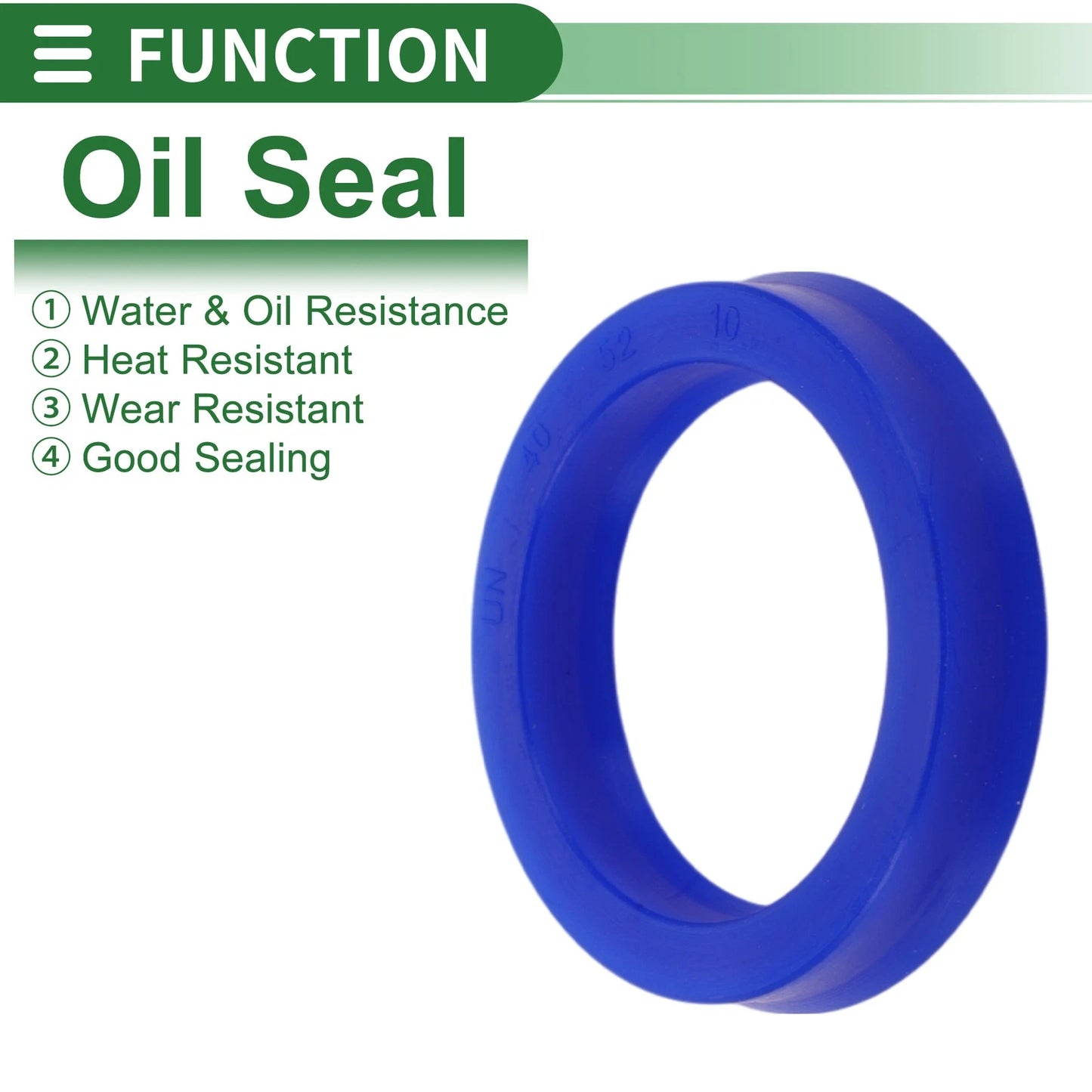 Oil Seal Seal Ring Rotary Shaft Seal TPU 40x52x10mm 5 Pcs for Make Model