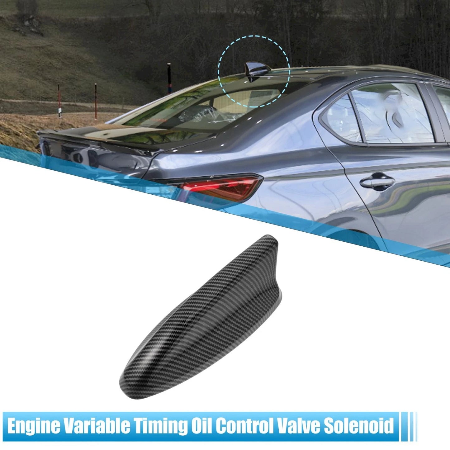 Shark Fin Antenna Cover Carbon Fiber for Honda Civic (2016-2023)