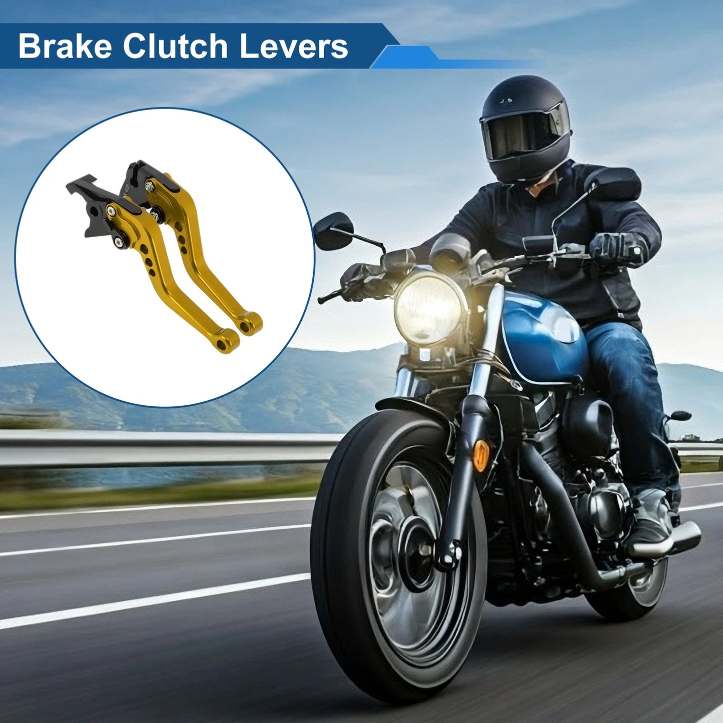 Brake Clutch Levers / Adjustable Short for Kawasaki ZX6R/ZX636R/ZX6RR