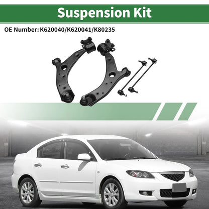 4 Pcs Front Lower Control Arms for Mazda 3 (2004-2009)