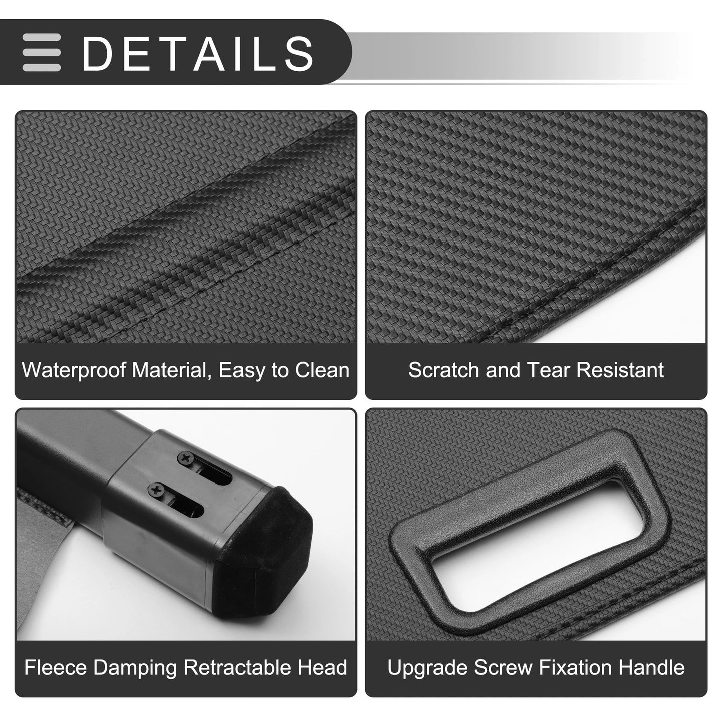 Retractable Cargo Cover for Toyota RAV4 Boot Parcel Shelf Black 2019-2023