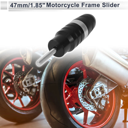 11mm Aluminum Alloy Plastic Frame Bolt for Motorcycle Slider Silver Tone