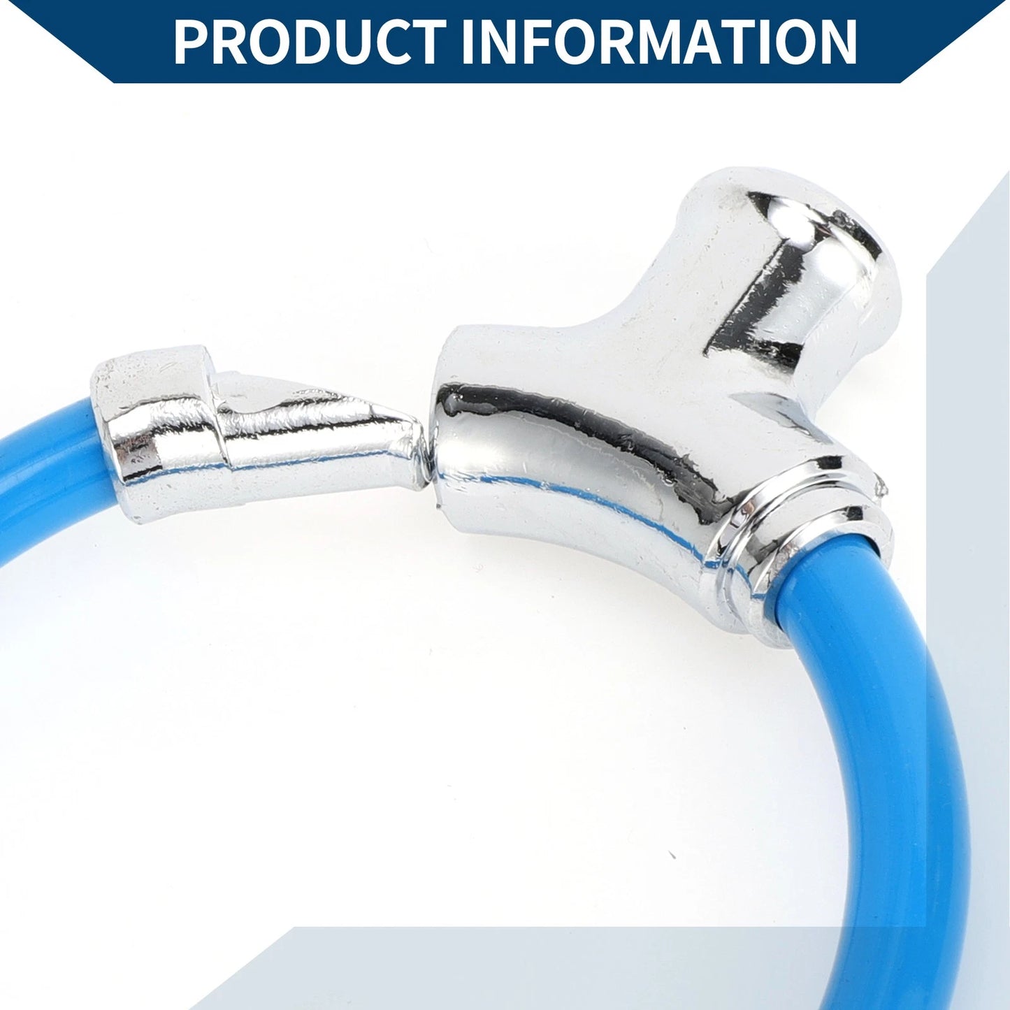 Portable 42cm Anti-Theft Bicycle Lock Mini Ring Lock for Bike - Blue