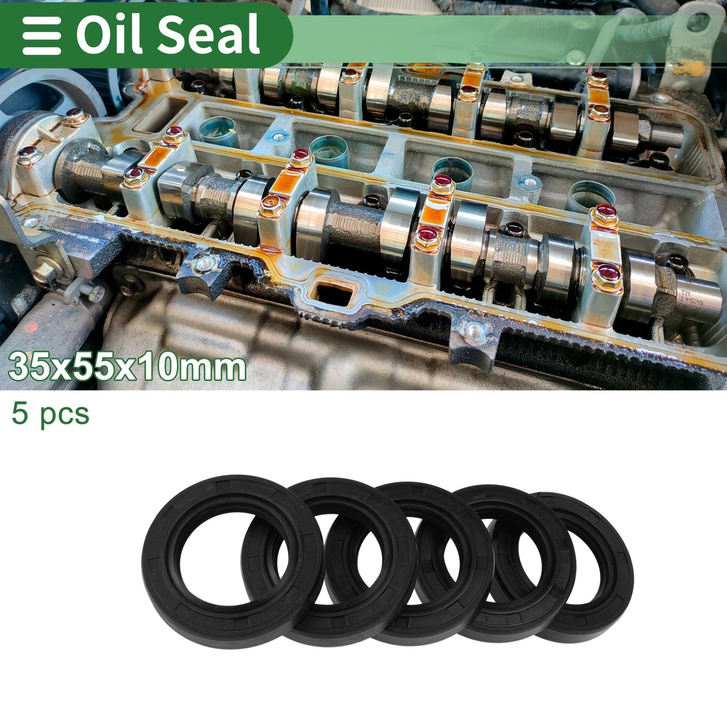 Oil Seal / 35x55x10mm / NBR Rubber for Make Model