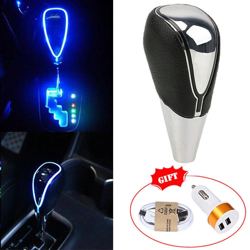 Blue LED Light Gear Shift Knob for Auto Car - Motion Activated, New