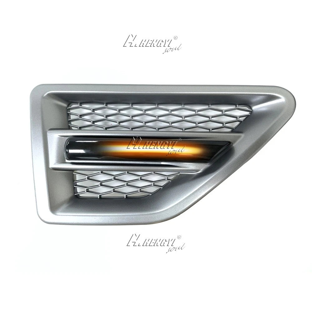 Dynamic Side Marker Light + Silver Vent Cover for Freelander 2 (2006–2016)