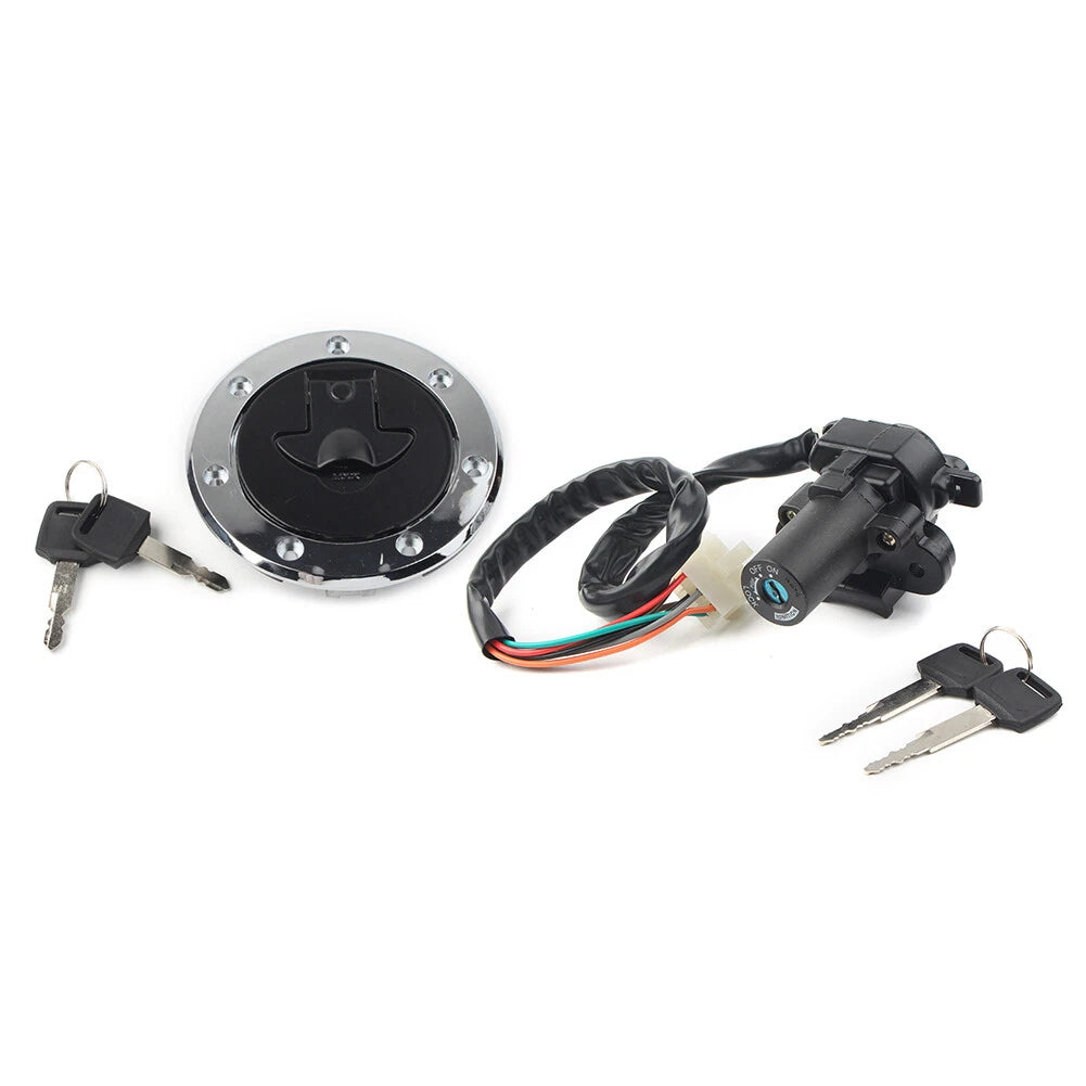 Fuel Gas Cap Ignition Switch Lock Set for Kawasaki Ninja ZX6R ZX7R ZX9R (2000-2002)