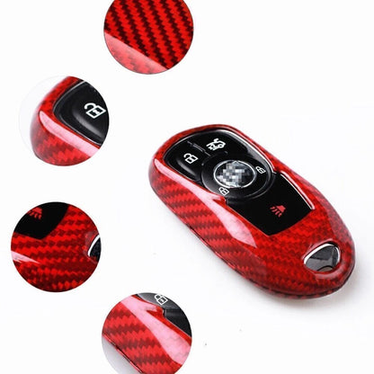 Red Carbon Fiber Key Cover Case for Buick GL8 (2016-2023)