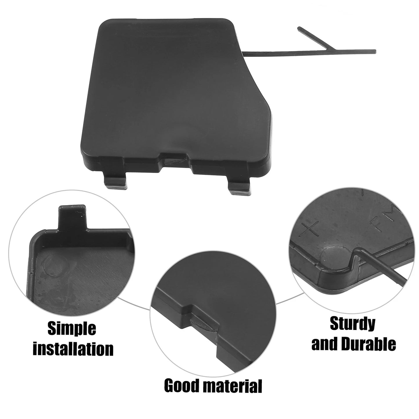 Black Front Right Tow Hook Cover for Subaru Forester (2014-2016)