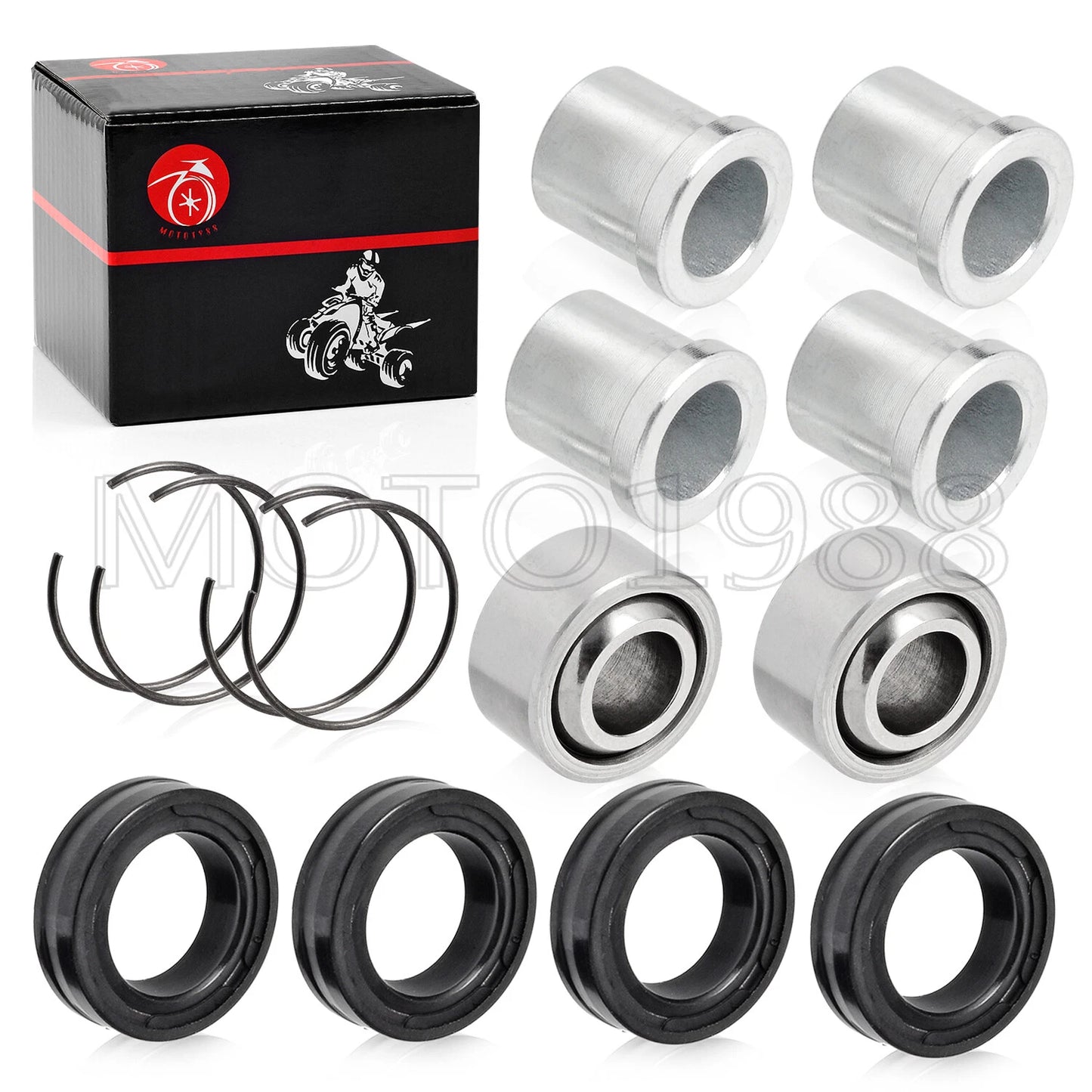 Front Lower/Upper A-Arm Bushings for Honda Sportrax 400 TRX400EX (1999-2008)