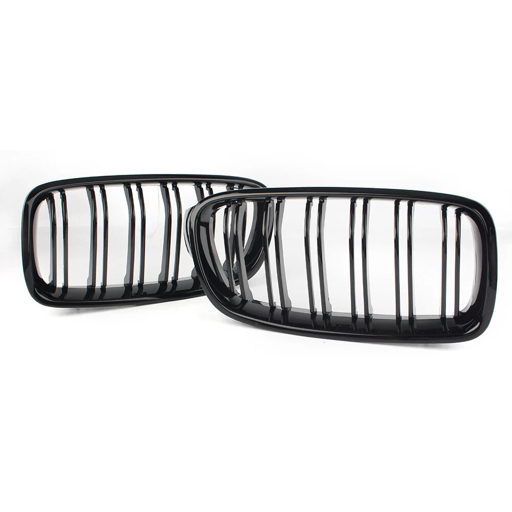 Dual Slat Gloss Black Grills for BMW 3-Series F30 F35 (2012-2016)