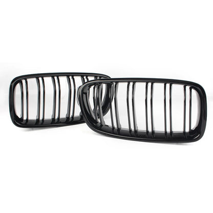 Dual Slat Gloss Black Grills for BMW 3-Series F30 F35 (2012-2016)