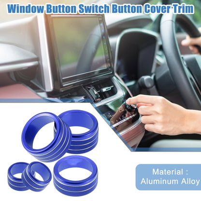 5 x AC Volume 4WD Switch Knob Cover for Toyota Tundra (2014–2021)