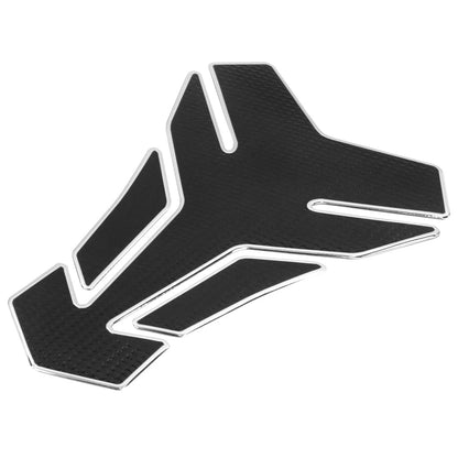 Tank Protector PVC Rubber Pad Emblem Sticker Silver Tone for Motorcycle