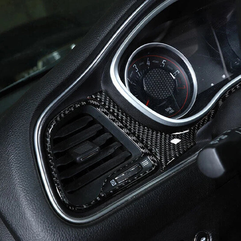 Carbon Fiber Driver Dashboard Air Vent Trim for Dodge Challenger (2015-2023)