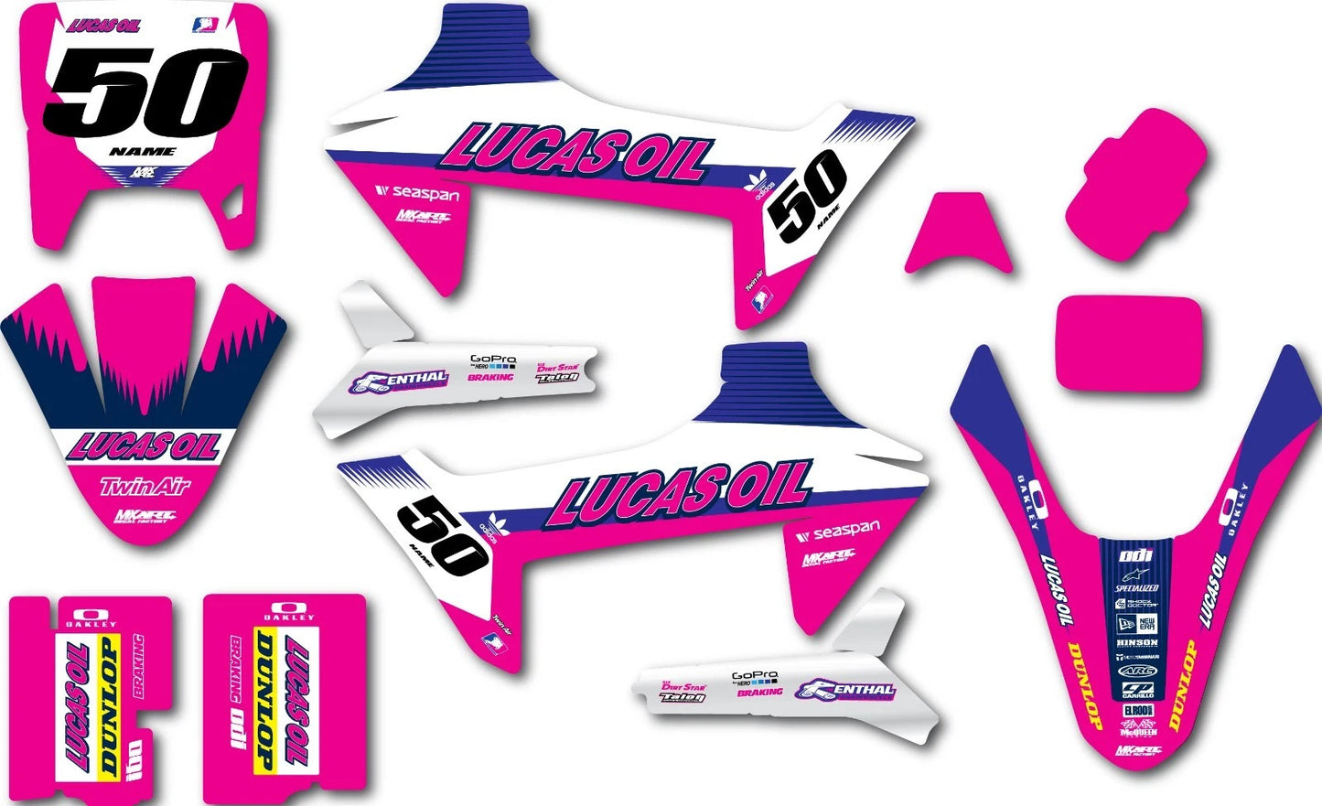 KTM 50 SX E2 Graphics Full Kit 2024-2026 Active Pink Style Stickers Decals