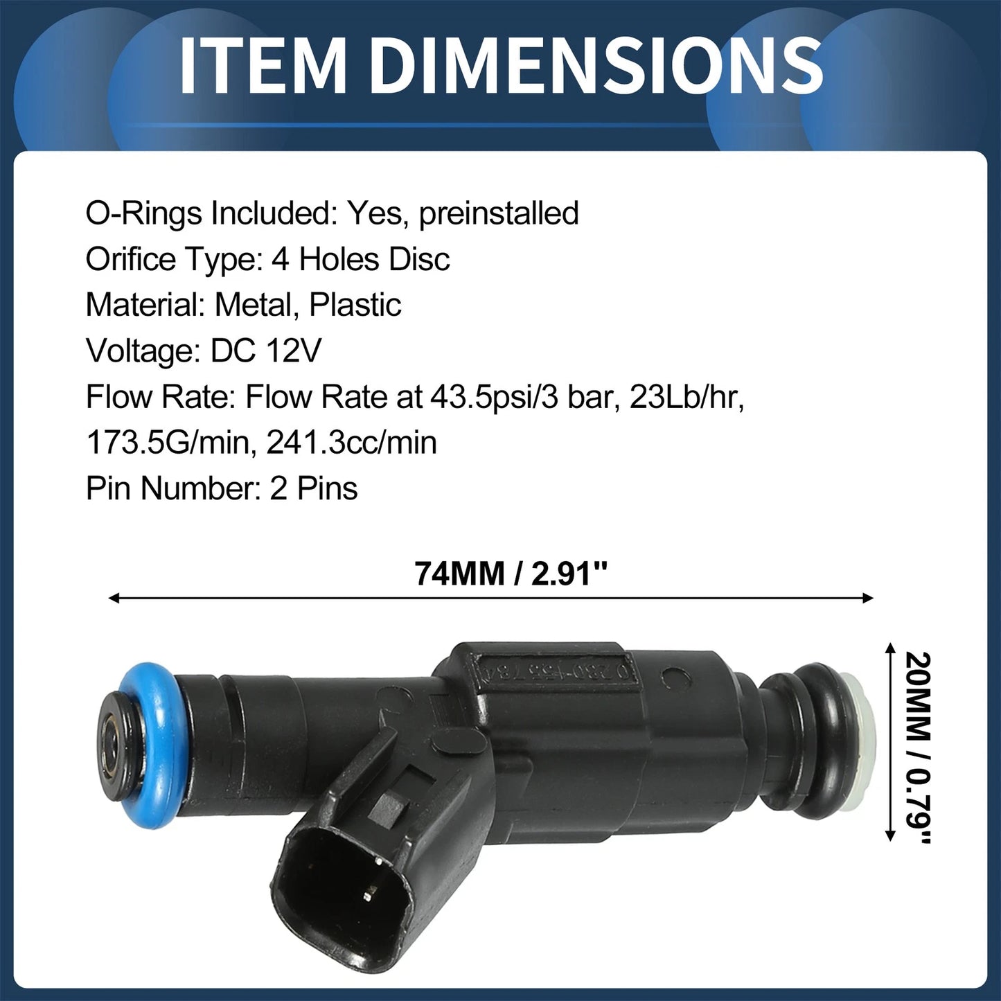Fuel Injector 6 x Pcs for Dodge Ram 1500 5.2L (2000-2001)