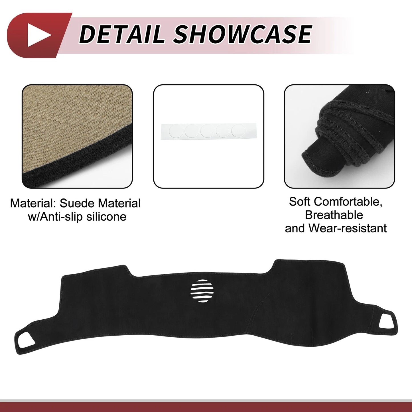Dashboard Cover Mat for Toyota Crown 18 Series (2004-2008) Black