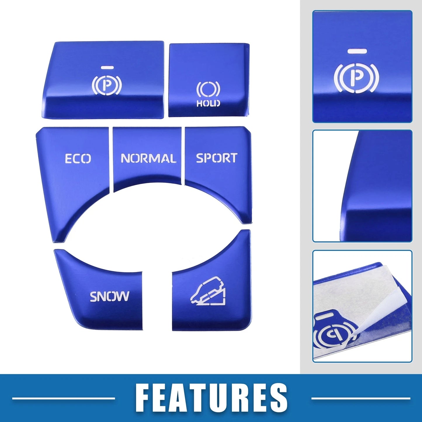 Handbrake Drive Mode Button Cover Set of 2 for Toyota RAV4 (2019-2022)