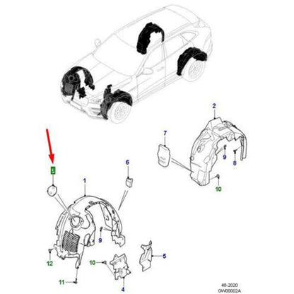 Front Wheelarch Closing Panel for Jaguar XF, F-Pace, XE (2016-2020)