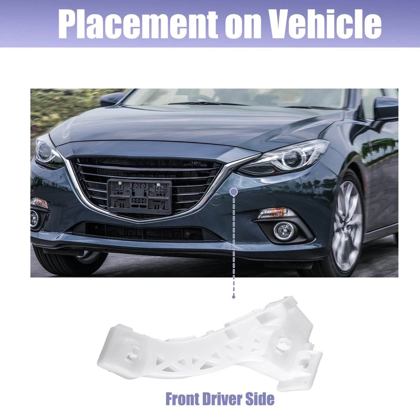Front Left Bumper Mounting Bracket for Mazda 3 (2004-2009)