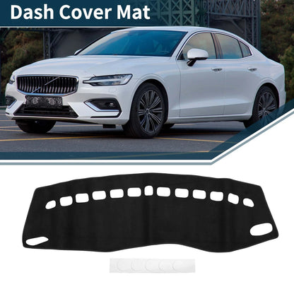 Dashboard Cover Mat for Volvo S60 2010-2018 Sun Protector Pad Black