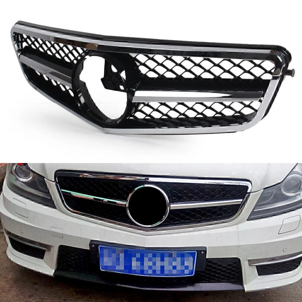 Grille for Mercedes Benz C Class W204 C180 C200 C260 C63 (2007-2014) Chrome
