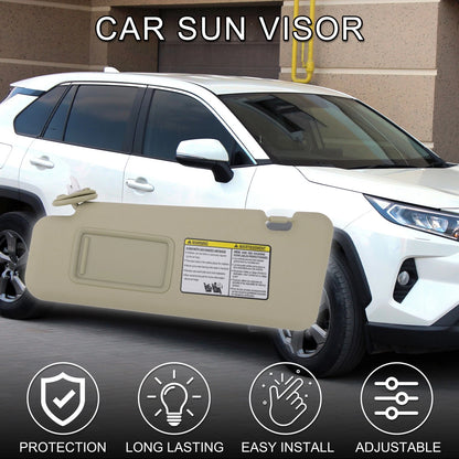 Left Driver Side Sun Visor w/ Mirror for Toyota Highlander (2001-2007)