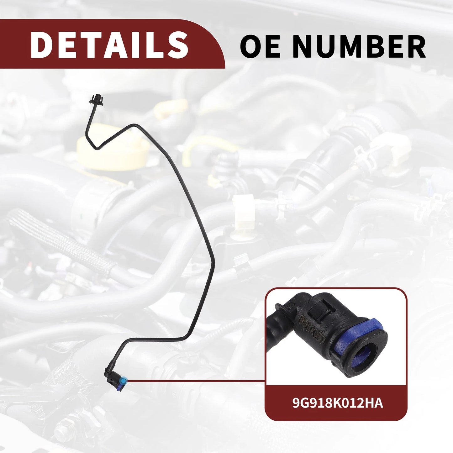 Cooling System Overflow Hose for Ford Mondeo (2007-2016) - 1 Pcs
