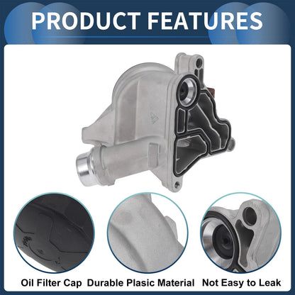 Engine Oil Filter Base Housing Assembly with Sensors for BMW 128i (2008-2013)