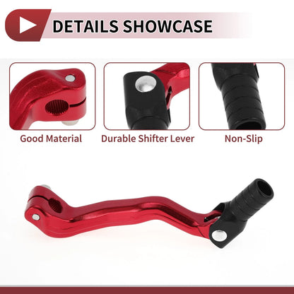 Folding Gear Shifter Lever Red Lever Black Head for Bosuer M4