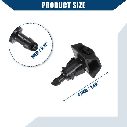 Windshield Washer Nozzles for Nissan (2013-2018) Front Pair Black