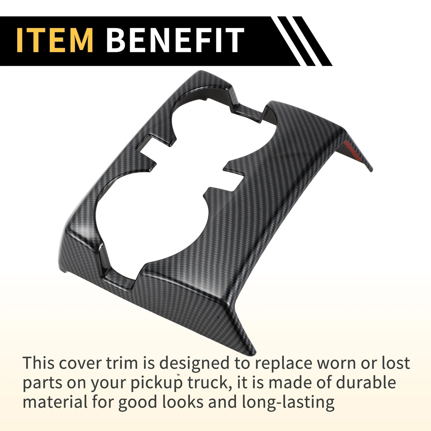 Armrestbox Rear Cup Holder Cover for Chevy Colorado Carbon (2023-2024)