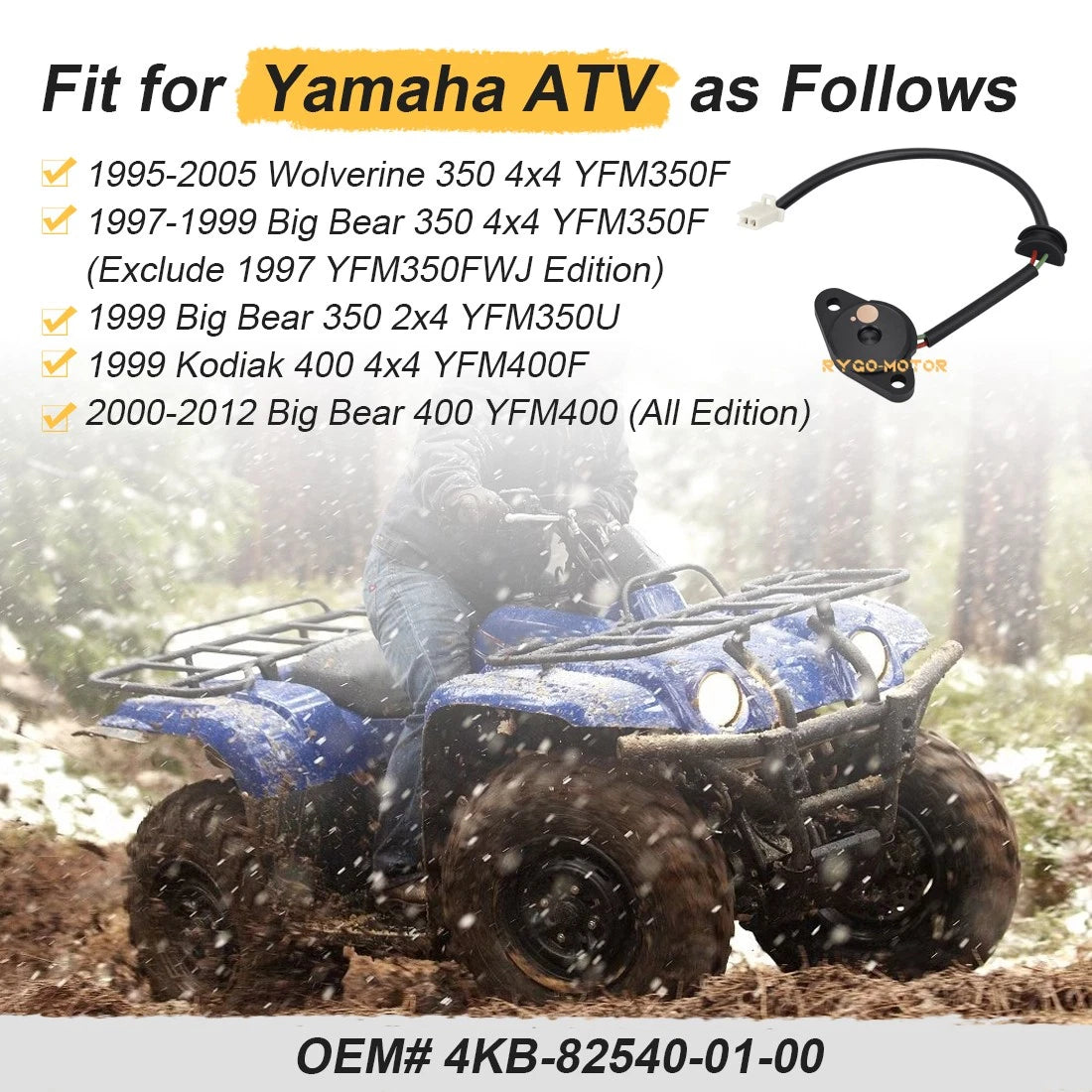 Gear Position Neutral Switch for Yamaha Big Bear 400 YFM400