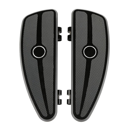 Black Half-Shield Rider Floorboards Mount Bracket for Harley Touring (2014-24)