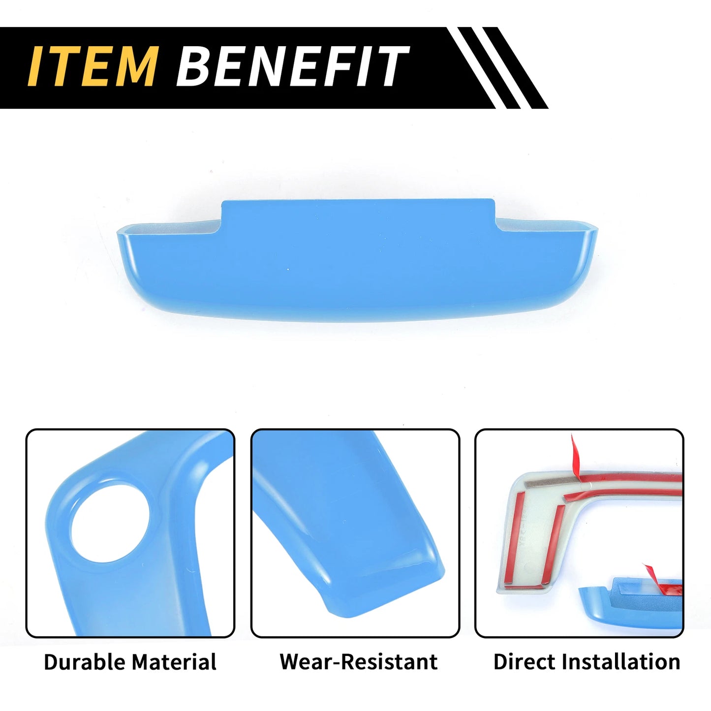 Light Blue Center Console Armrest Switch Button Cover for Jeep Wrangler (2018-2023)