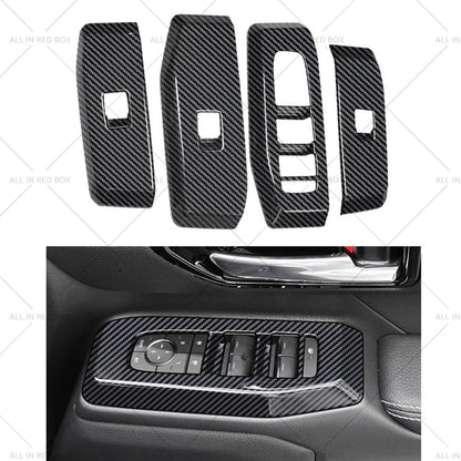 4 x Window Lift Panel Trim ABS Carbon Fiber for Toyota Prado LC250 (2024-2025)
