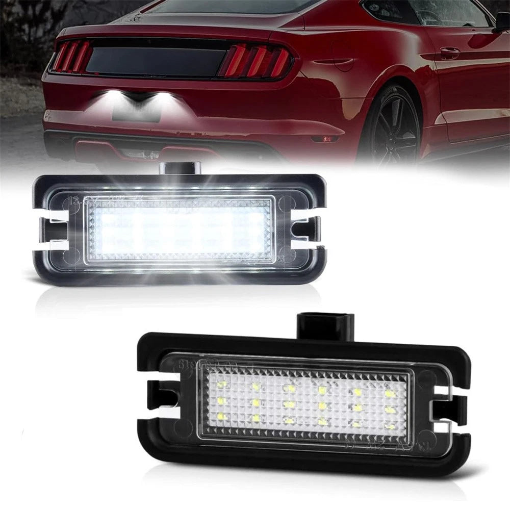 White Bright License Plate Light Housing for Ford Mustang (2015-2021)