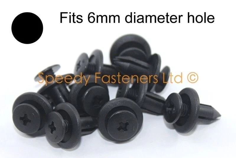 10x 6mm Plastik Schrauben Nieten Scrivet Verkleidung Panel Clips for Yamaha