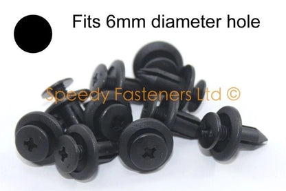 10x 6mm Plastik Schrauben Nieten Scrivet Verkleidung Panel Clips for Yamaha