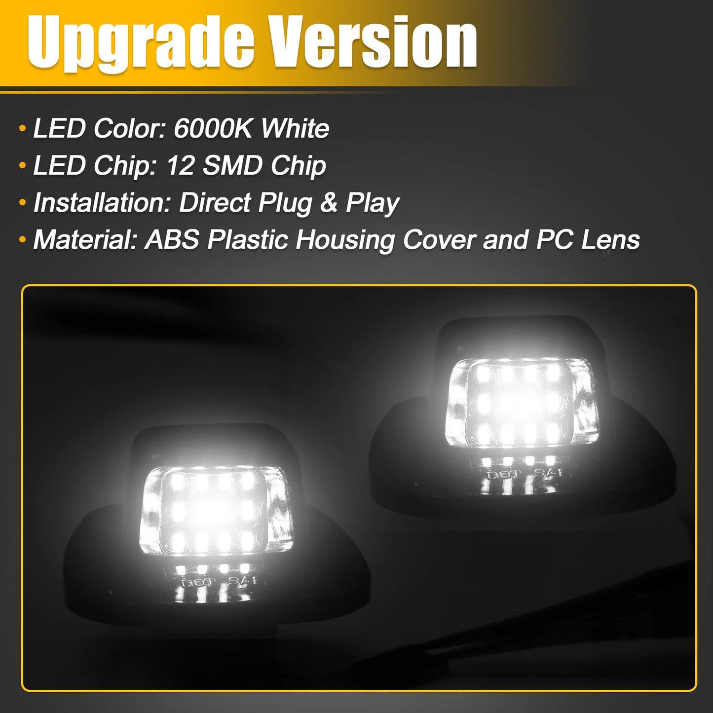 LED License Plate Light Lamp for Chevy C1500 6000K White