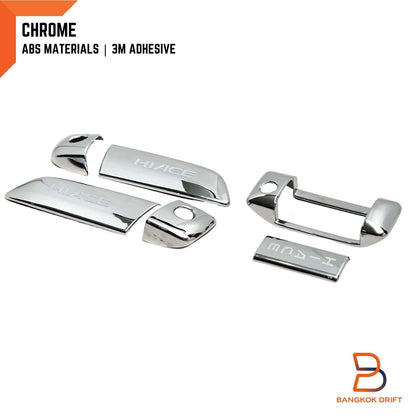 6 x Chrome Door Handle Covers for Toyota Hiace Commuter (2005-2019)